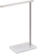 Standing Towel Rack Brushed Nickel 1-Tier Towel Bar for Bathroom Vanity Countertop with Heavy Marble Base Thicken Steady, Stainless Steel AN7002BR