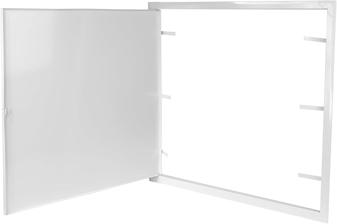 24" x 24" White Metal Access Panel. Service Shaft Door Panel for Drywall. Plumbing, Electricity, Heating, Alarm Wall Access Hole Cover