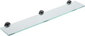 JQK Bathroom Glass Shelf Oil Rubbed Bronze, Tempered Glass Shower Storage 30 by 5 inches, 304 Stainless Steel ORB Wall Mount, TGS101L30-ORB