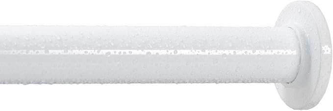 Ivilon Tension Curtain Rod - Spring Tension Rod for Windows or Shower, 54 to 90 Inch. White