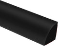Duzzy 240 Inch Flexible Quarter Round Molding, Peel and Stick Silicone Rubber Trim Suitable for Wall Edge Floor Corner,Staircase Cabinet Edge Black