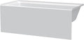 Fine Fixtures Acrylic, Fiberglass Alcove Soaking Bathtub with Integral Apron Front in Glossy White - Right Hand Drain, 48" x 32"