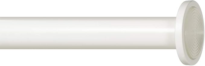 Ivilon Tension Curtain Rod - Spring Tension Rod for Windows or Shower, 54 to 90 Inch. Ivory