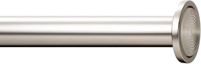 Ivilon Tension Curtain Rod - Spring Tension Rod for Windows or Shower, 24 to 36 Inch. Satin Nickel