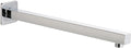 Voolan 20" Square Shower Arm with Flange and Teflon Tape, Extension Shower Head Arm for Bathroom Fixed Shower Head, Solid Stainless Steel, Wall Mounted (Chrome)