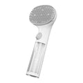 Dog Bath Brush, Scrubber Soft Silicone Head Pet Bathing Massage Brush Long Handle Shampoo Cleaning Brush for Short Long Hair Dogs Cats White Pink Optional (Grey)