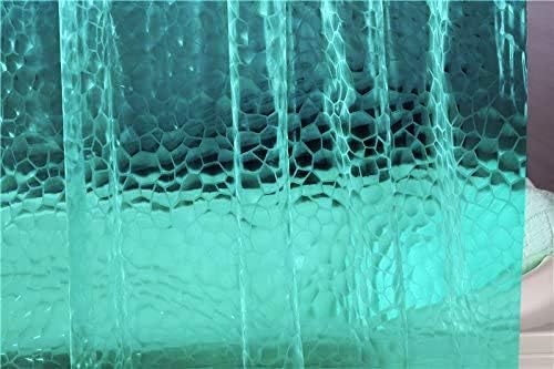 Adwaita 3D Watercube Shower Curtain Liner,No Odors, Eco Friendly (Teal)