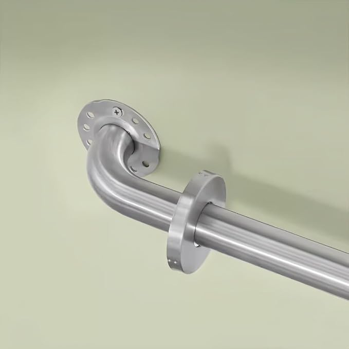 Stainless Steel Bathroom Safety Shower Grab Bar, Anti Slip Bathtubs Grab Bars,Toilet Assist Saft Handle Handrail ADA Compliant 500lbs for Handicap Elderly Senior (Brushed, 18 inches)
