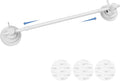 Suction Cup Towel Bar for Shower, 15.75''-25.6'' Adjustable Stainless Steel Towel Holder, Heavy Duty Suction Towel Rack with Powerful Vacuum Adsorption for Bathroom, Kitchen, RV, and Renters (White)