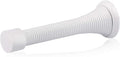 HOMOTEK 40 Pack Spring Door Stops,3-1/8” Heavy Duty Door Stop - Flexible Spring Door Stopper with Low Mounted White Rubber Bumper Tips, White