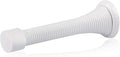 HOMOTEK 50 Pack Spring Door Stops,3-1/8” Heavy Duty Door Stop - Flexible Spring Door Stopper with Low Mounted White Rubber Bumper Tips, White