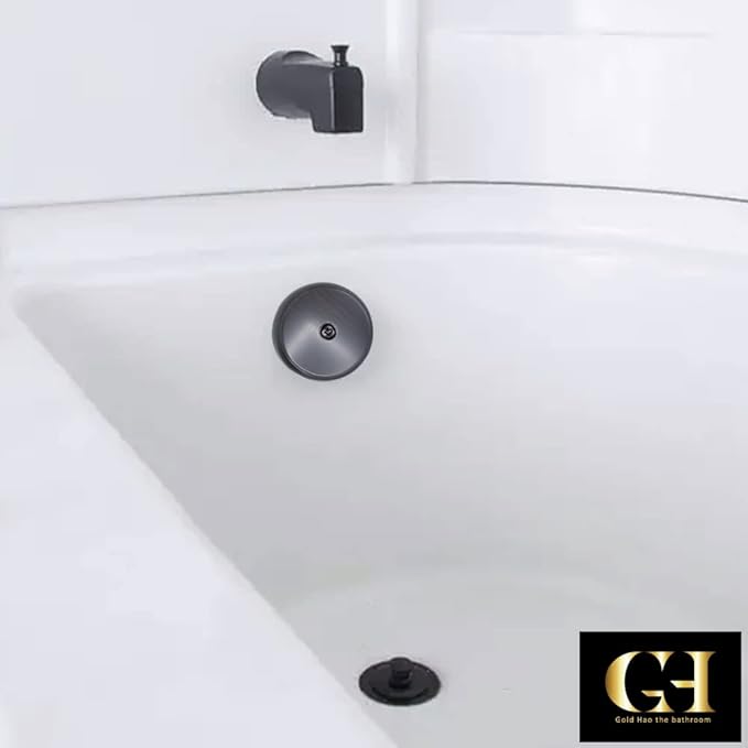 Single Hole Bathtub Drain Overflow Plate/Tub Overflow Drain Ccover with Three Matching Screws/Bathtub Overflow Drain Cover Includes an Adapter (Oil Rubbed Bronze)