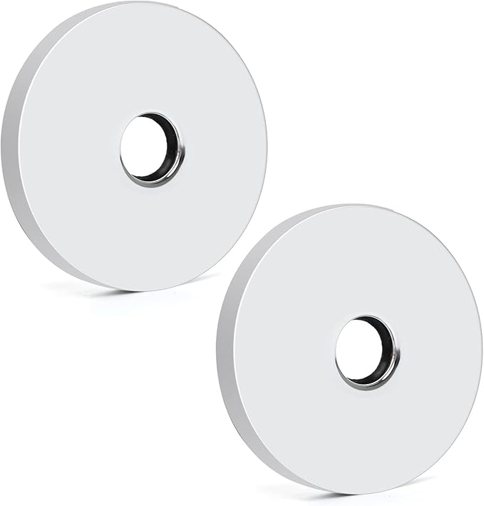 4 Inch Shower Arm Flange Oversized Plumbing Cover Plates, Universal Extra Large Replacement Escutcheon Cover Plate for Covering Gaps, Holes, Fits All Standard 1/2" Pipes, Chrome(2 PACK)