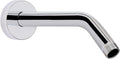 HarJue Shower Arm with Flange and Teflon Tape, Wall Mounted Shower Pipe 304 Stainless Steel Extension Arm for Fixed Shower Head & Handheld (6 Inch, Chrome)