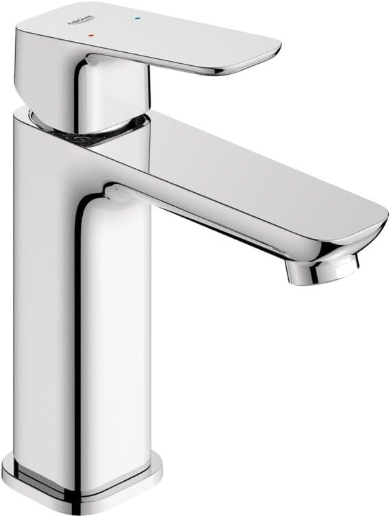 Grohe 1019200000 Cubeo Single Hole Single Handle M-Size Bathroom Faucet, 1.2 GPM, Starlight Chrome