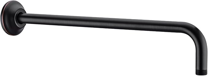 BESTILL 16 Inch L-Shaped Shower Head Extension Arm, Shower Arm and Flange Included, Oil Rubbed Bronze