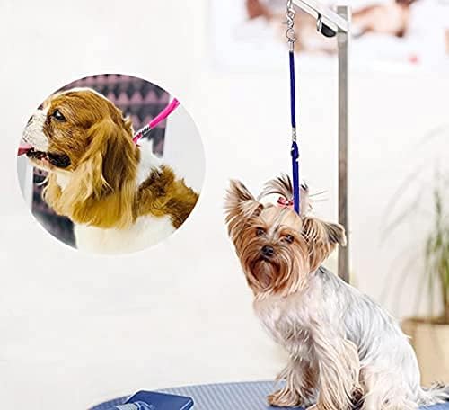 Pet Dog Grooming Loop, Nylon Restraint Noose Adjustable Fixed Dog Cat Safety Tether Straps Dog Grooming Supplies for Pet Grooming Table Bathtub 22 Inches - 4 Pack Orange