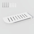 Shower Caddy Hanging, Corner Shelf Bathroom Shelves, Shower Shelf for Tiled Wall, Matte Floating Shelves for Wall, Storage Rack Stainless Steel White 12x5 inch(30x12cm)