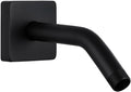G-Promise All Metal 6-Inch Shower Arm with Flange, Wall-Mounted Stainless Steel Shower Pipe Replacement for Fixed and Handheld Shower Heads, Matte Black