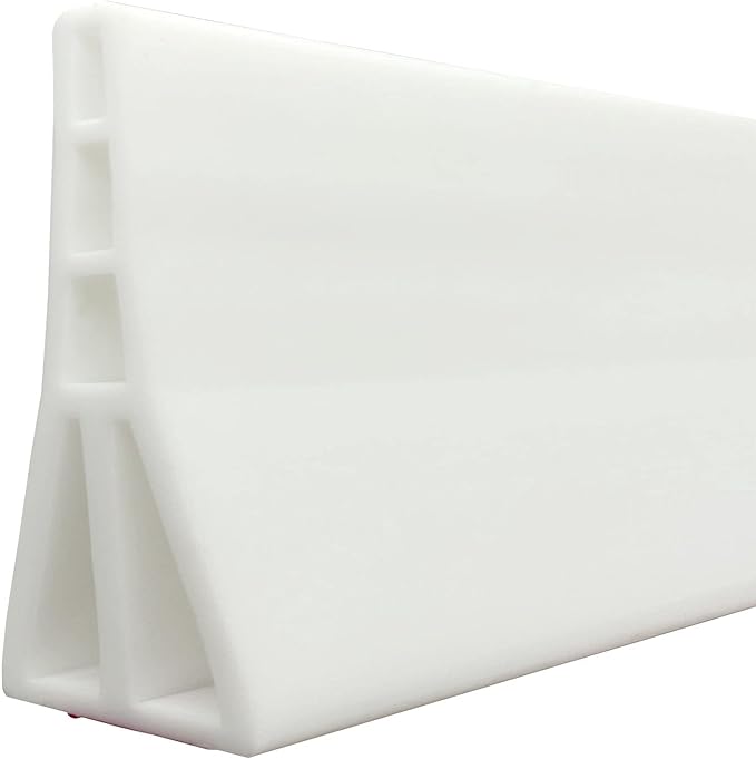 3.5" High Collapsible Shower Threshold Water Dam 59"Shower Water Splash Guard Shower Threshold Barrier Water Stopper To Keep Water In Shower Dry And Wet Bathroom