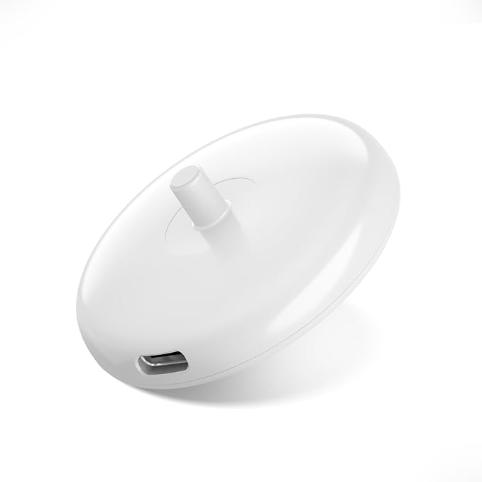 Portable Charger Base Compatible with Philips Sonicare Electric Toothbrush HX Series, Ultra-Thin Type C Travel Charger for Philips HX3000/ HX6000/ HX8000/ HX9000 Series, White