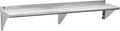 Profeeshaw NSF Stainless Steel Shelf 12” x 60”, 315 lb Commercial Shelves Wall Mounted Metal Shelving with Backsplash and 2 Brackets for Restaurant, Bar, Utility Room, Kitchen and Garage