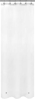 White Stall Shower Curtain Liner 36 x 72 inch Plastic Shower Liner Washable Inside Shower Curtain Liner PEVA Shower Curtains for Bathroom with Magnets and Rustproof Metal Grommet Holes