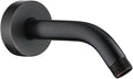 BRIGHT SHOWERS Brass Shower Arm with Flange 6 Inch Wall Mounted Shower Pipe Arm Extension for Fixed Shower Head and Handheld Showerhead, Oil-Rubbed Bronze