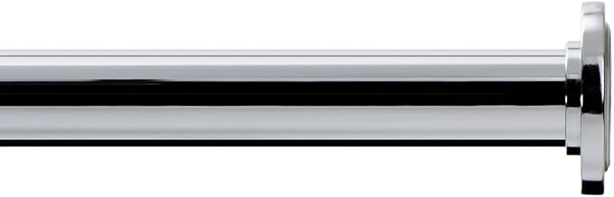 Ivilon Tension Curtain Rod - Spring Tension Rod for Windows or Shower, 36 to 54 Inch. Chrome