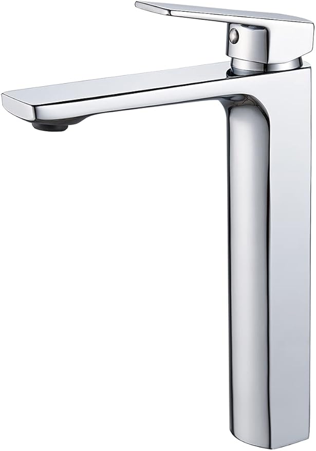 VOTON Chrome Vessel Sink Faucet Tall Single Handle Bathroom Vanity Sink Faucet, Rv Bathroom Faucets Lavatory Vessel Faucet Basin Mixer Tap, Solid Brass 1.2 GPM