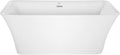 Empava 59" Freestanding Luxury Acrylic Soaking SPA Tub Modern Stand Alone Bathtubs Model 59FT1511, White