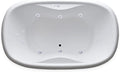 Carver Tubs - TOD6841 - Modern Acrylic Fiberglass Whirlpool Tub Water Massage Bathtub, w/ 12 Jet - White Acrylic Spacious Two Person Oval Tub - Deep Relaxing Soak - 68"L x 41"W x 20"H