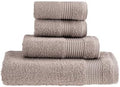 HALLEY Turkish Cotton Towels (Set of 4) 1 Bath Towel 1 Hand Towel 2 Washcloths, Super Soft Highly Absorbent 100% Cotton Towels for Bathroom and Kitchen for Mother’s Day (Taupe)