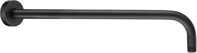 BRIGHT SHOWERS 16-Inch Shower Head Extension Arm with Flange, L Shaped Shower Extender, Extra-Long Stainless Steel Shower Pipe, Oil-Rubbed Bronze