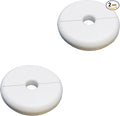 2 Pack Wall Split Flange for 0.39 Inch/10mm OD Pipe ABS Escutcheon Plate Self-Adhesive Round Plumbing Cover Plates for Water Pipe Faucet Decoration, White