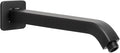HarJue Shower Arm with Flange and Teflon Tape, Wall Mounted Square Shower Pipe 304 Stainless Steel Extension Arm for Fixed Shower Head & Handheld Shower (10 Inch, Matte Black)