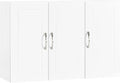 SoBuy Wall Cabinet Laundry Room, Medicine Cabinet for Kitchen Bathroom Garage, Wall Storage Cabinet with Adjustment Shelves, White FRG231-L-W