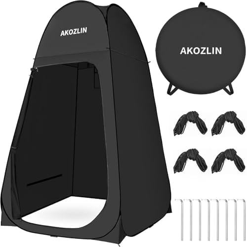 AKOZLIN Portable Pop Up Shower Tent Instant Privacy Dressing Changing Tent Outdoor Shower Room Camp Toilet Tent