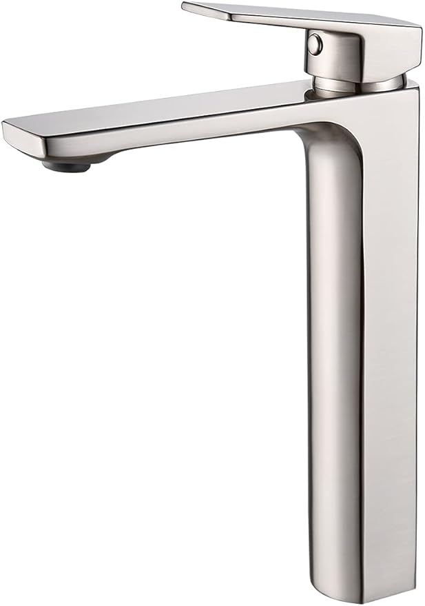 VOTON Vessel Sink Facuet Brushed Nickel Single Handle Tall Bathroom Sink Faucet Vanity Bathroom Faucet, Rv Lavatory Vanity Faucet Basin Mixer Tap Solid Brass 1.2 GPM