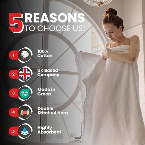 Infinitee Xclusives– Luxury Bath Sheets Towels – 2 Pack 600 GSM (35X70 Inches)– 100% Ring Spun Cotton Large Bath Towels for Bathroom (Cosmic Sand, Bath Sheet Pack of 2)