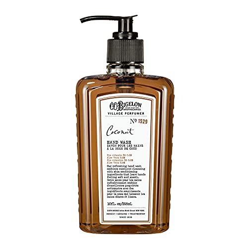 C.O. Bigelow Coconut Hand Wash, Village Perfumer Liquid Hand Soap with Aloe Vera & B5, 10 Fl Oz