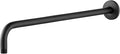 OFFO Shower Arm with Flange, 24 in Wall Mount Replacement Angle Shower Head Arm Wall-Mounted For Fixed Shower Head & Handheld Showerhead, Matte Black