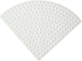 Mrcrypos Corner Shower Mats 25.5 x 25.5 Inches Bath Mat with Suction Cups and Drain Holes, Quick Dry Anti Slip Bathmat Machine Washable Shower Stall Mats for Bathroom, White
