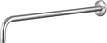 OFFO Shower Arm with Flange, 24 in Brushed Nickel Wall Mount Replacement Angle Shower Head Arm Wall-Mounted For Fixed Shower Head & Handheld Showerhead