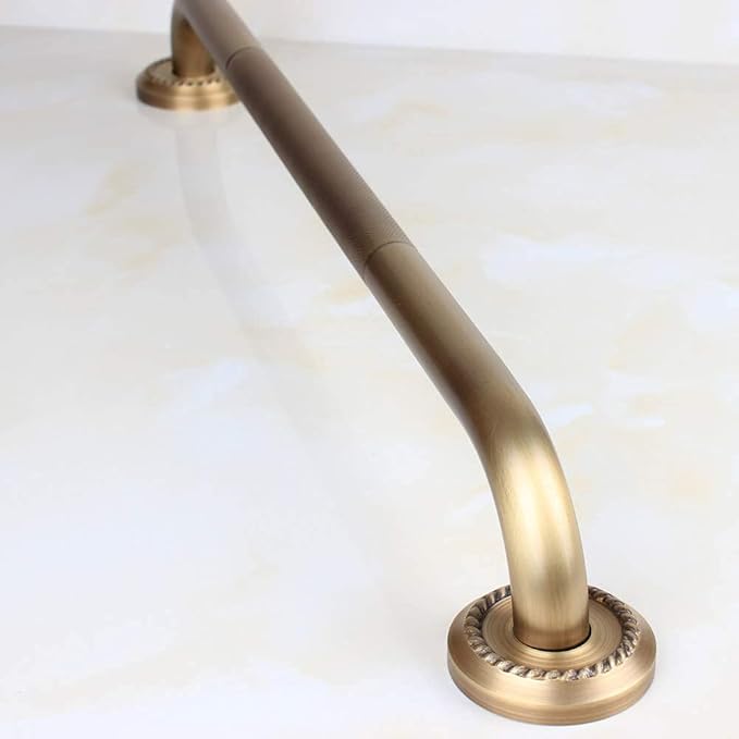 Heavey Duty Grab Bar, 18-Inch Sturdy Hand Rail, Stylish Bathroom Armrest, Antique Brass Finish, Good for Senior, Kids, Elderly