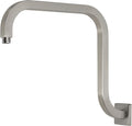 PHASAT S Shaped Square Shower Arm with Flange,High Rise Shower Head Extension Arm Brushed Nickel,PU9L03