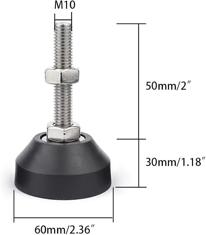 Adjustable Leveling Foot,Small Equipment Foot (D60M10L50)