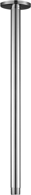 OFFO Shower Arm with Flange, 16 in Ceiling Mount Replacement Rain Shower Head Straight Arm Ceiling-Mounted For Fixed Shower Head & High Pressure Rain, Chrome