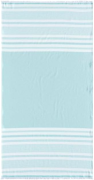 Maisonette Turkish Beach & Bath Towels - 2 Pack (36"x71"), Quick-Dry Cotton Peshtemal for Bath, Beach, Travel, Absorbent, Lightweight, Bathroom, Hammam, and Spa Towels with Eyelash Fringe, Green