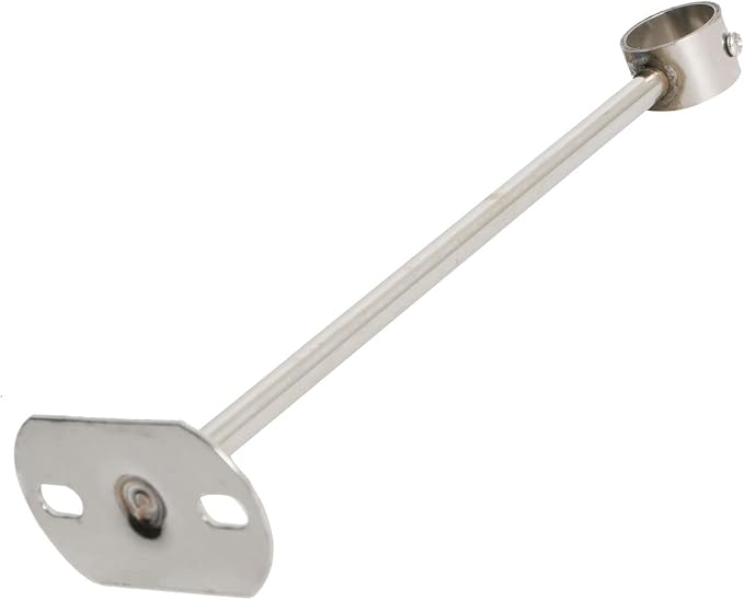 4Pcs ID25mm (1"), L250mm, Clothes Rail mounting Bracket, Shower Curtain Closet tie Rod Support Frame, Curtain Rod Flange Socket, Suitable for Ceiling or Wall mounting